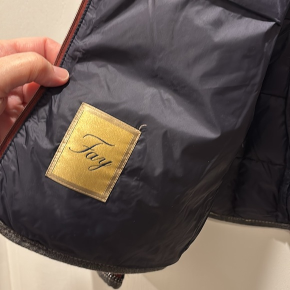 FAY ITALY LADIES BURGUNDY GRAY DOWN QUILT JACKET - Picture 7 of 14